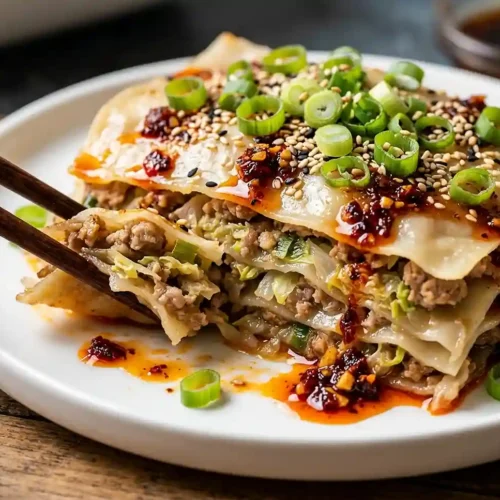 Asian Dumpling Lasagna 5 Asian Dumpling Lasagna