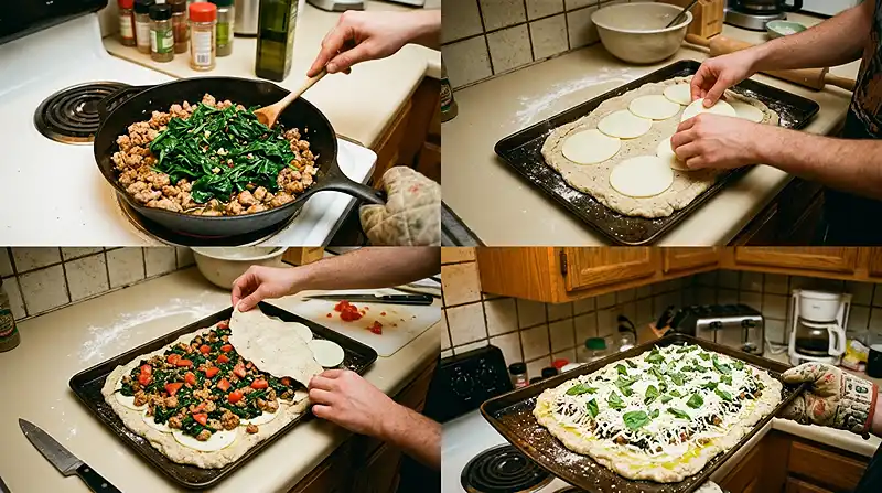 Italian Spinach Pizza 3 Easy Homemade Spinach Pizza with Gluten-Free Crust