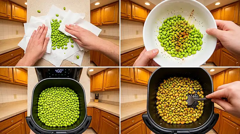 Air-Fryer Crispy Edamame 3 Edamame bites