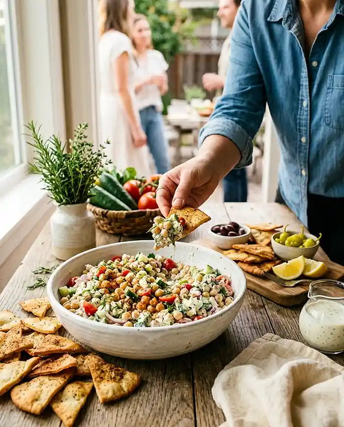 Gluten-Free Chickpea Scoopable Salad 4 Healthy Chickpea Salad