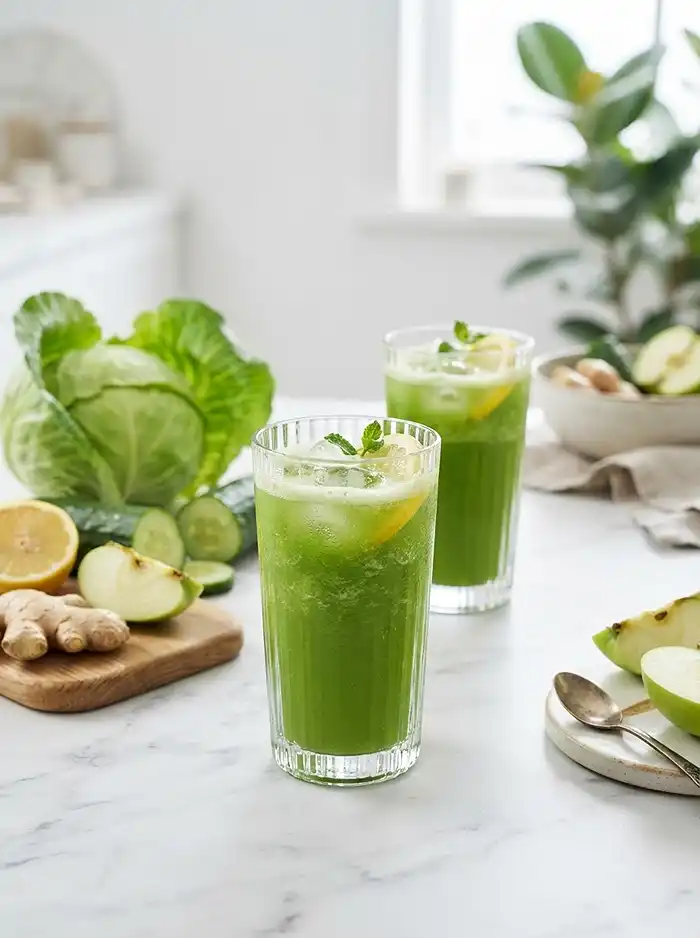 Cabbage Juice Recipe 4 Healthy Raw Green Cabbage Juice Recipe
