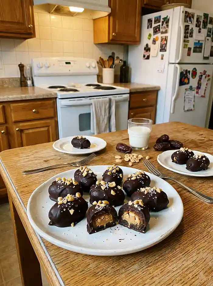 Stuffed Snickers Dates 4 Homemade snickers