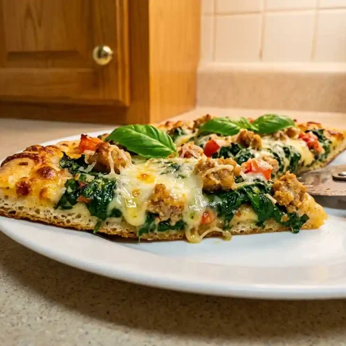 Italian Spinach Pizza 5 Italian Spinach Pizza