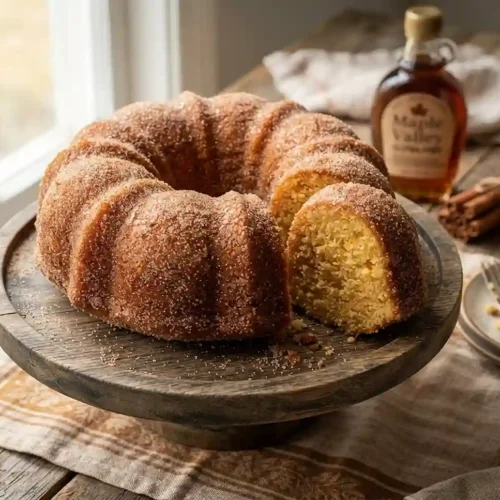 Maple Cinnamon Sugar Donut Cake 5 Maple Cinnamon Sugar Donut Cake