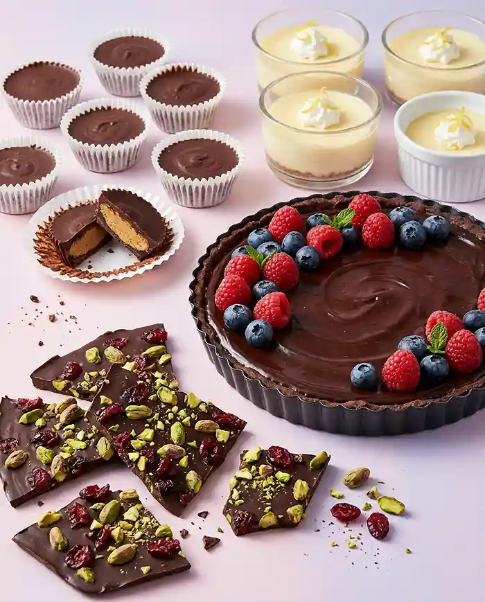 No Bake Gluten Free Snacks 6 No bake gluten free snacks including peanut butter cups, lemon cheesecake cups, and chocolate bark