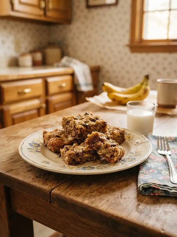 Flourless Oatmeal Cookie Bars 4 Peanut butter