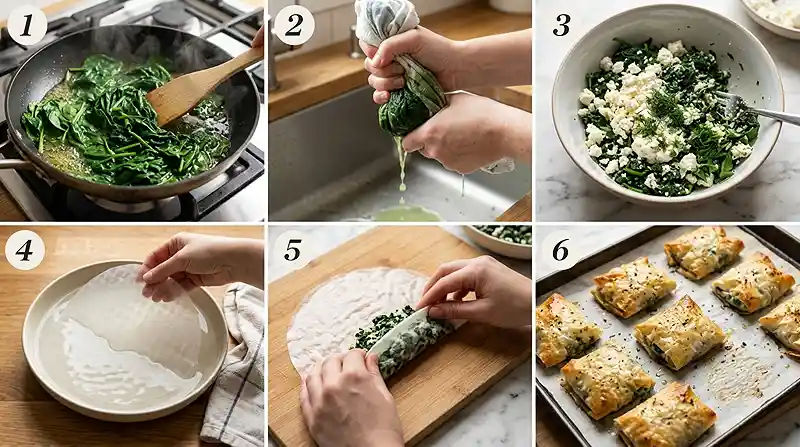 Gluten-Free Spanakopita Rice Paper Recipe 3 Rice Paper Spanakopita