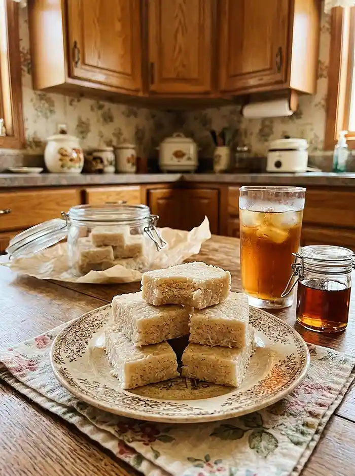3-Ingredient No Bake Coconut Crack Bars 4 Shredded coconut flakes