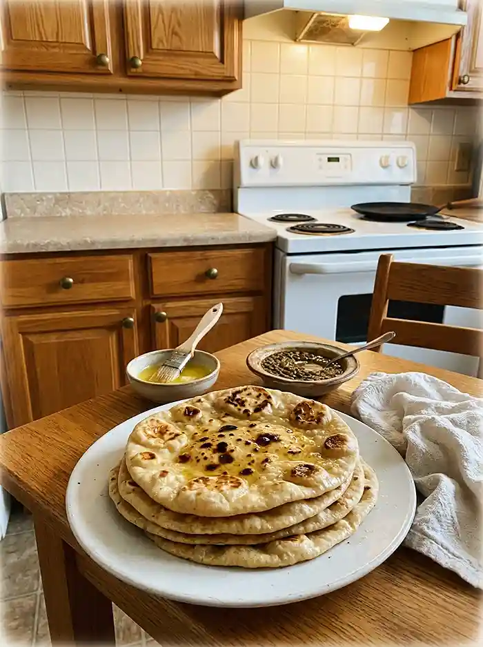 Unleavened South Asian Flatbread 4 Soft Gluten-Free Roti Without Yeast