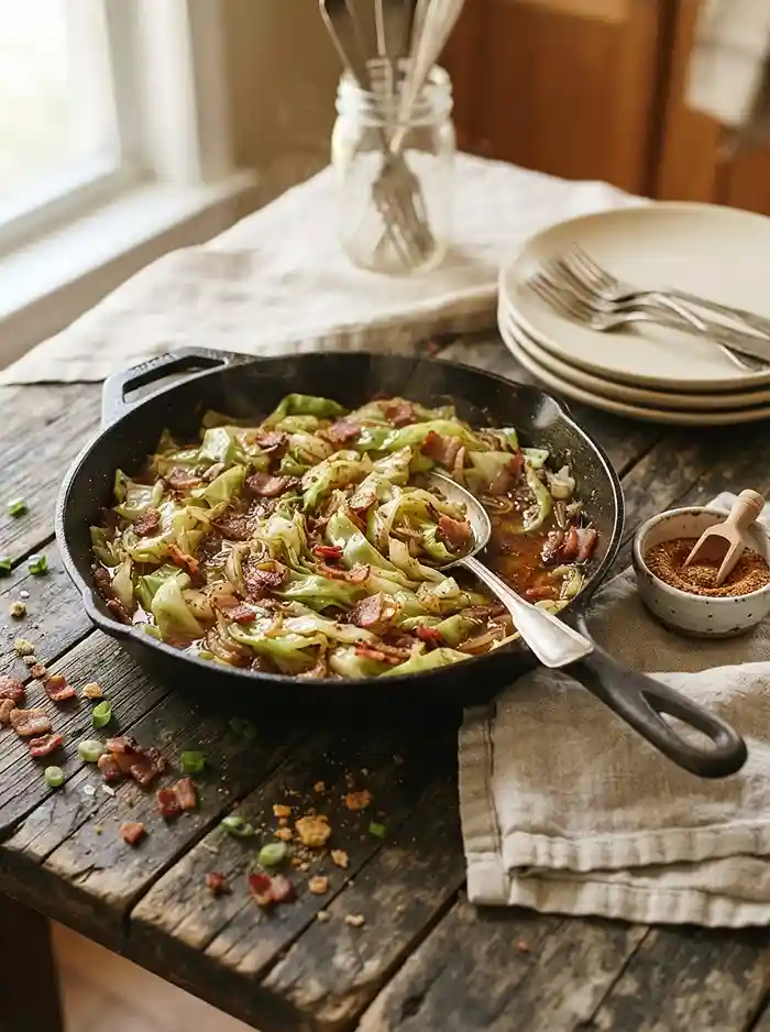 Smothered Cabbage Recipe 4 Tender Southern Smothered Cabbage from Scratch