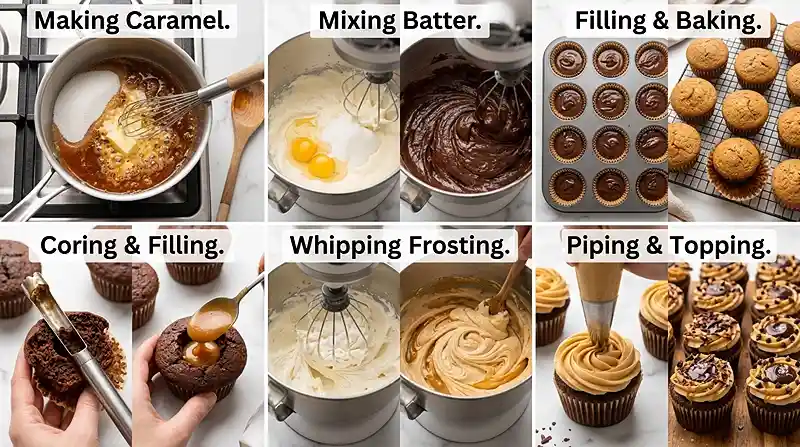 chocolate and salted caramel cupcakes