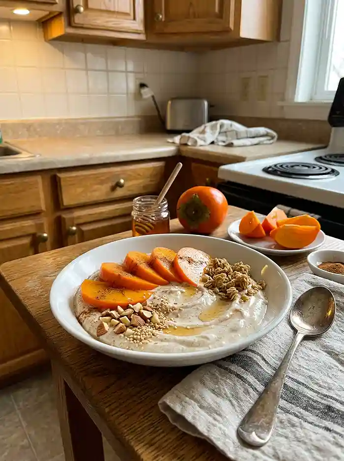 Cinnamon Persimmon Breakfast Bowls 4 dairy free fall recipe