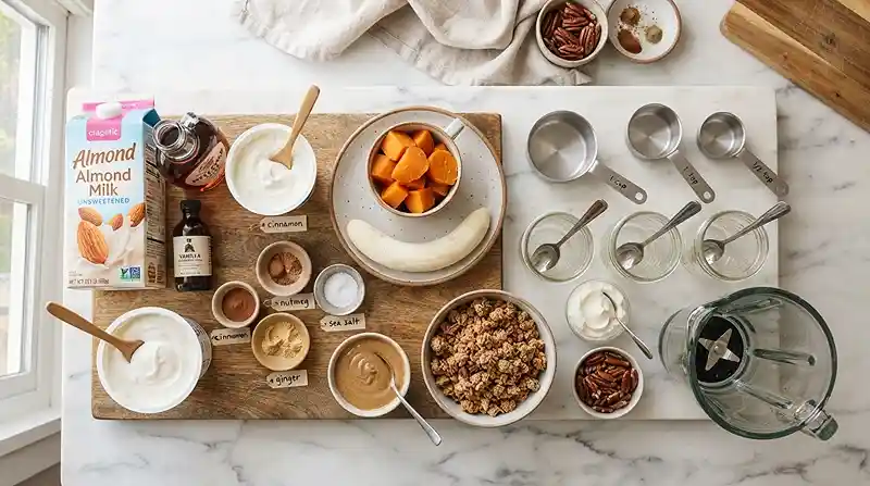 Gluten-Free Sweet Potato Pie Smoothie Cups 2 dairy free smoothie breakfast