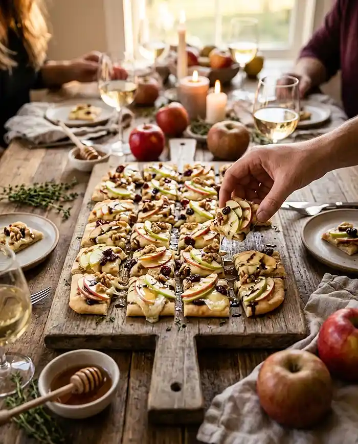 Gluten-Free Apple Brie Flatbread Bites 4 game day holiday appetizer