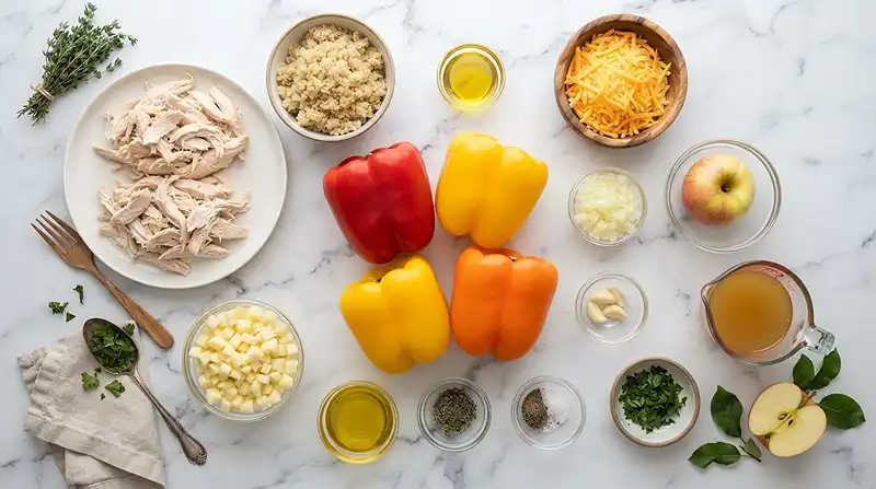Apple Gouda Chicken Stuffed Peppers 2 gluten free apple gouda chicken stuffed peppers