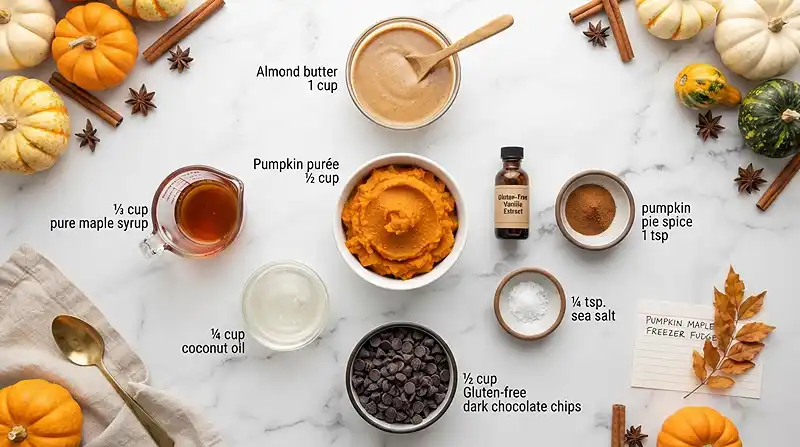 gluten free pumpkin maple freezer fudge