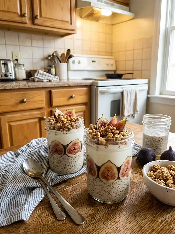 Gluten-Free Vanilla Fig Chia Parfaits 4 gluten free vanilla fig chia parfaits