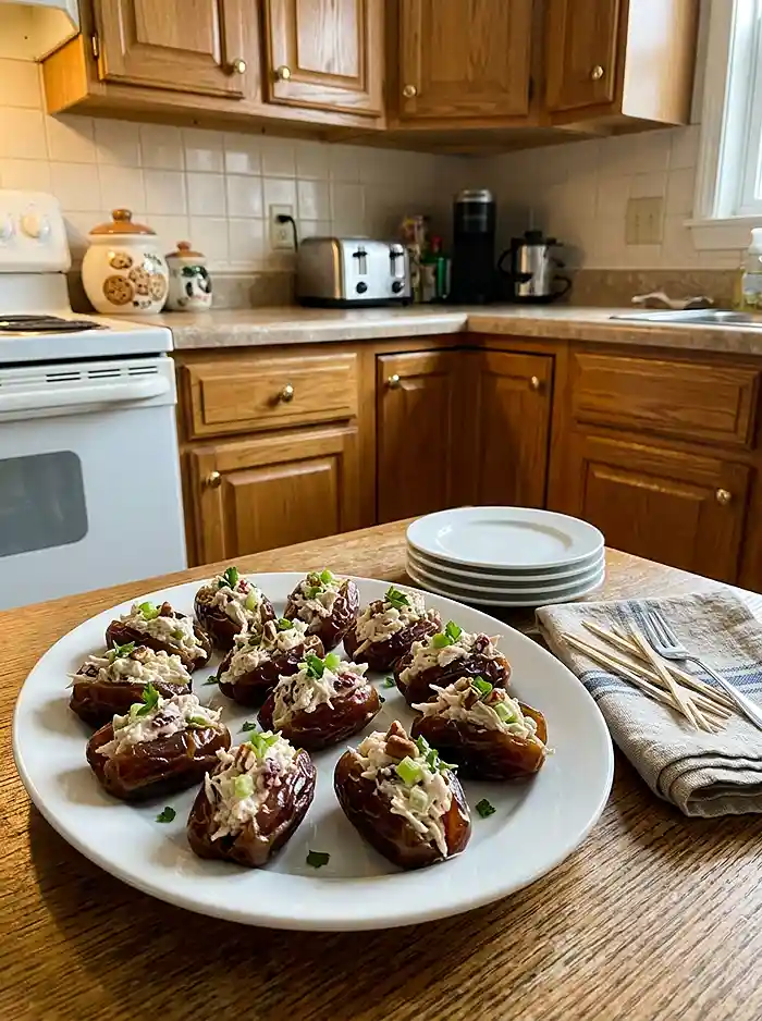 Stuffed Dates with Cranberry Chicken Salad 4 holiday recipe idea