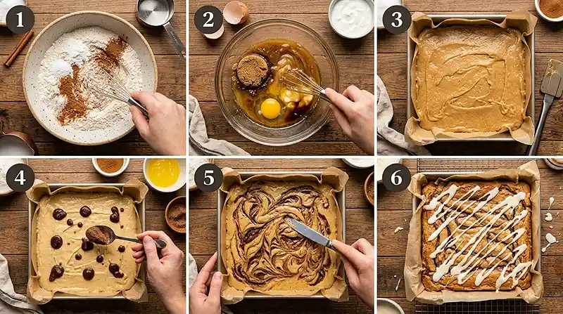 Gluten-Free Cinnamon Roll Blondie Bars 3 late october november pinterest recipe