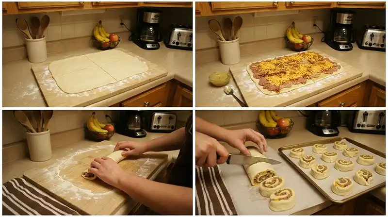 Maple Dijon Sausage Pinwheels 3 make ahead appetizer