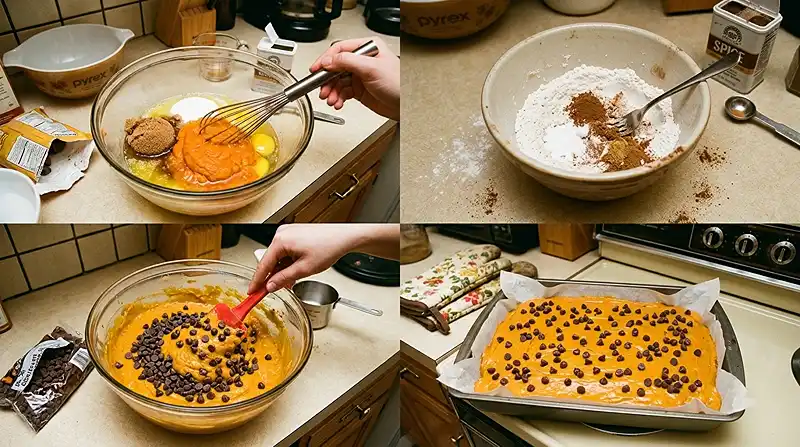 Chocolate Chip Pumpkin Bread Squares 3 pumpkin spice fall recipe