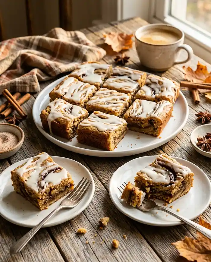 Gluten-Free Cinnamon Roll Blondie Bars 4 viral pinterest fall dessert