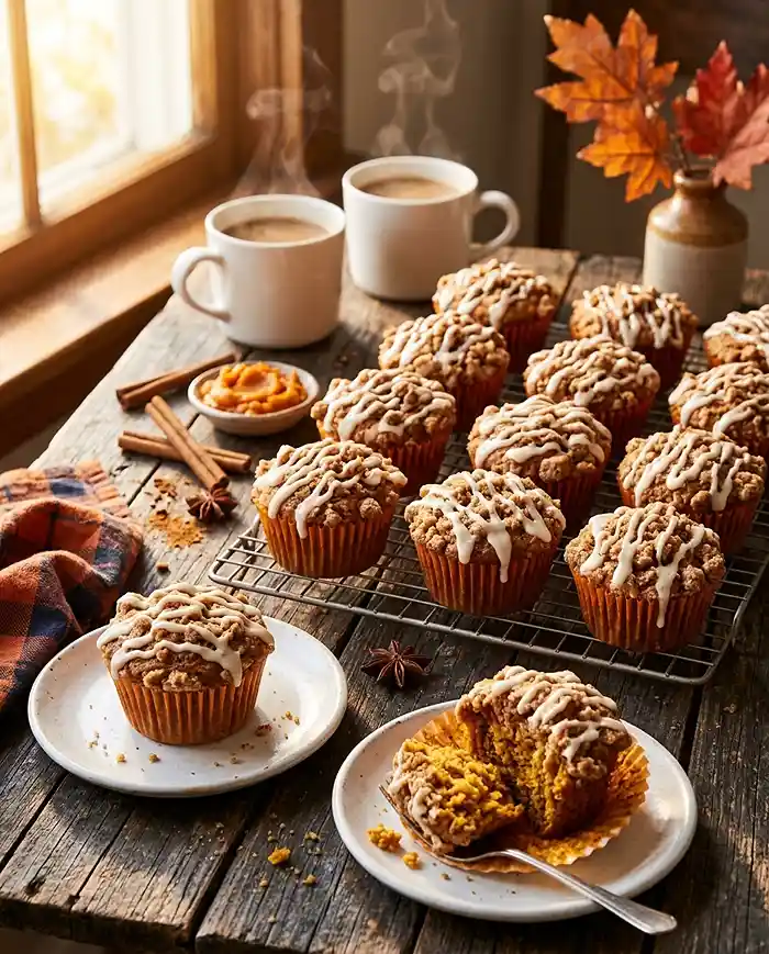 Gluten-Free Pumpkin Espresso Crumb Muffins 4 viral pinterest fall dessert