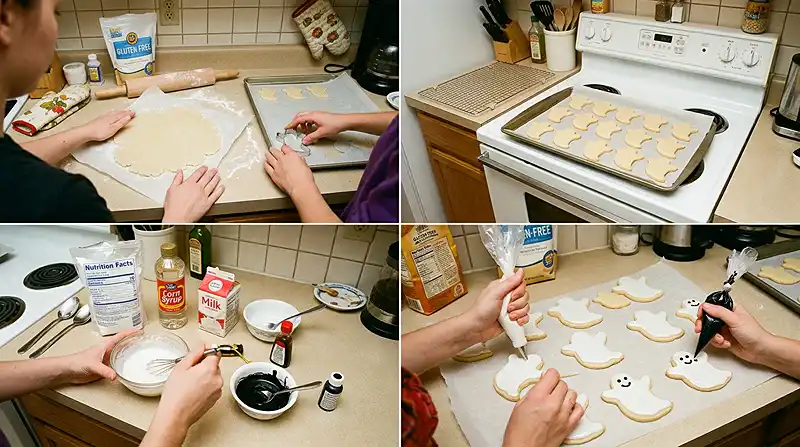 Gluten-Free Ghost Cookies 3 white chocolate